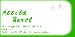 attila mertl business card